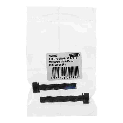 [E2022019] Tornillos Elvedes para pinza/Adaptador postmount M6 x 35 mm + M6 x 40 mm (1 de cada)