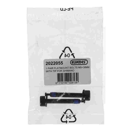 [E2022055] Tornillos Elvedes para pinza/Adaptador/Adaptador flatmount M5 x 38 mm para Shimano (2x)