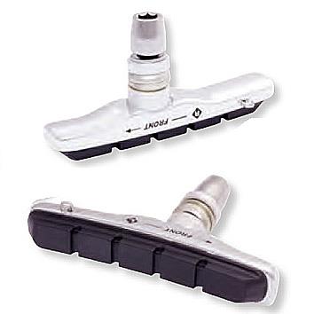 [E6804] Zapatas y Patines de Freno V-Brake 72 mm Aluminio Plata