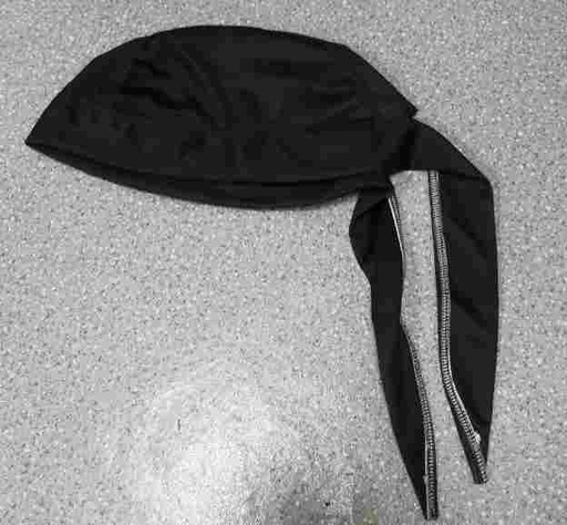 [187810] Bandana ciclismo en fibra técnica Hi-Tech negra, ajustable, Talla universal