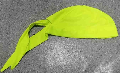 [187811] Bandana ciclismo en fibra técnica Hi-Tech amarillo fluorescente, ajustable, Talla universal