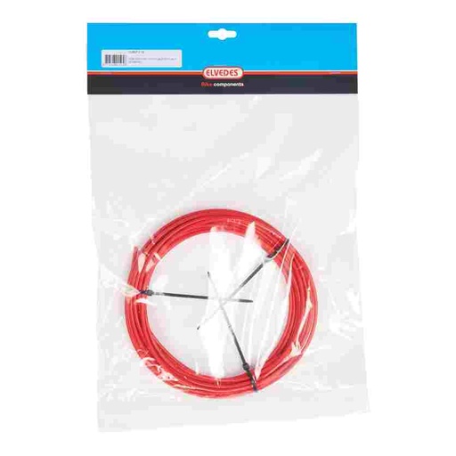 [E1120SR] Funda de Cable de Cambio Elvedes Ø4.2mm con liner interno, Rojo  (rollo 10m )