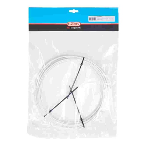 [E1120SW] Funda de Cable de Cambio Elvedes Ø4.2mm con liner interno, Blanco (rollo 10m )