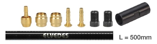 [E2019106] Elvedes KIT extensión/empalme hidráulico Hayes (Incluye inserts, Olivas, Tornillos, 0.5 m Latiguillo