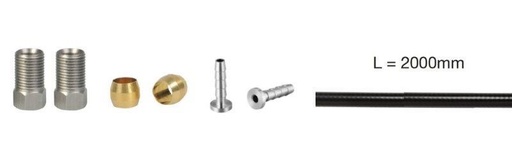 [E2020107] Elvedes KIT Latiguillo hidráulico SHIMANO SM-BH90 ( latiguillo 2 metros, 2 pin BH90, 2 olivas)
