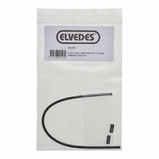 [E2021073] KIT Funda de Cable de Cambio Elvedes Ø3.5mm SuperFlex (para SHIMANO OT-RS900)  24cm Funda + 2 topes
