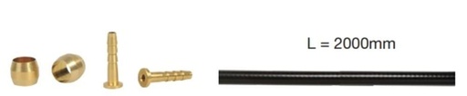 [E2023079] Elvedes KIT Latiguillo hidráulico SHIMANO SM-BH59 ( latiguillo 2 metros, 2 pin BH59, 2 olivas)