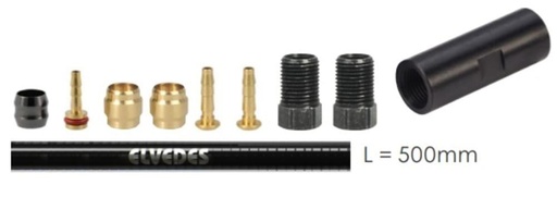 [E2023123] Elvedes KIT extensión/empalme hidráulico TRP - Tektro 5.0 T(inserts, Olivas, 0.5m latig.) *OFERTA