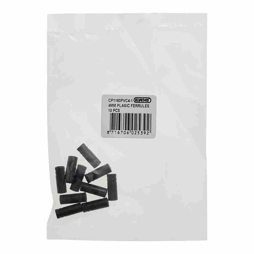 [CP1160PVC4-1] Tope de Funda Cambio Elvedes Ø4,3mm PVC negro (bolsa 10x)