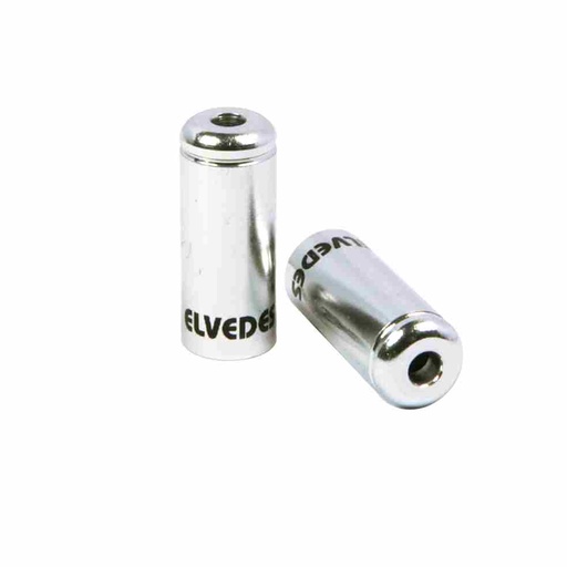 [CP2012001] Tope de Funda Sellado para Freno Elvedes Ø5,0mm Aluminio plata (bolsa 10x)