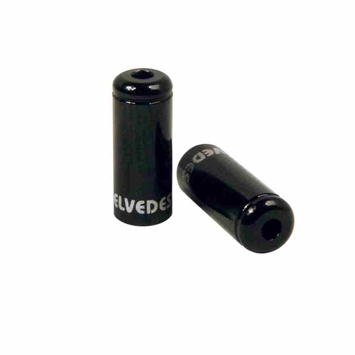 [CP2012002] Tope de Funda Sellado para Freno Elvedes Ø5.0 mm Aluminio, negro (bolsa 10x)
