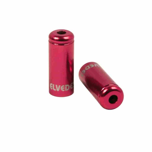 [CP2012004] Tope de Funda Sellado para Freno Elvedes Ø5,0mm Aluminio rojo (bolsa 10x)