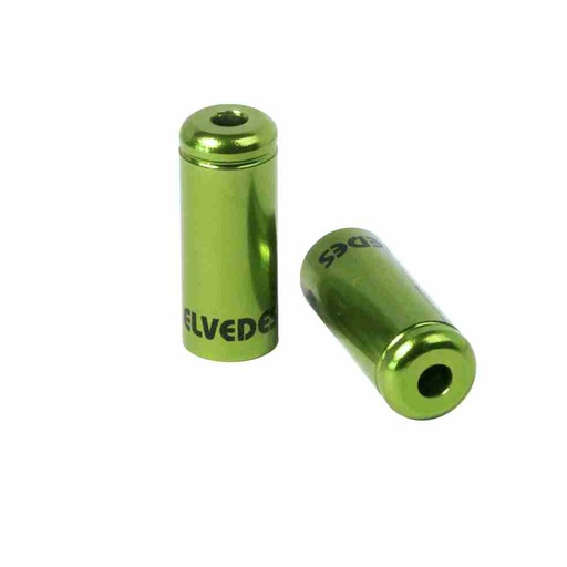[CP2012005] Tope de Funda Sellado para Freno Elvedes Ø5,0mm Aluminio verde (bolsa 10x)