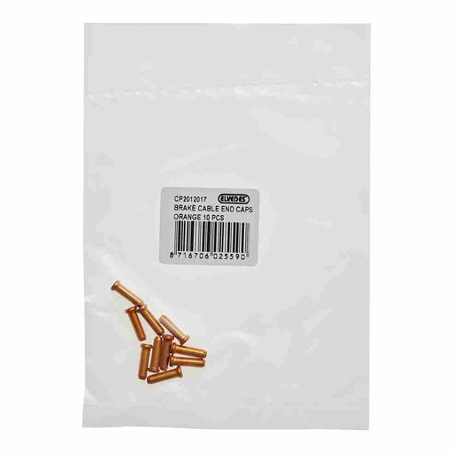 [CP2012017] Terminal de Cable Elvedes Freno y Cambio Ø2,3 mm, Aluminio, Naranja (bolsa 10x)