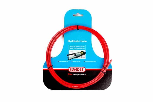 [E2011008] Latiguillo hidráulico Elvedes Universal ø2.3 mm Shimano SM-BH59, Mineral y DOT, Rojo 3m