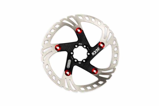 [E2015208] Disco de Freno Elvedes 6T Ø203mm Flotante RX20, Negro/rojo