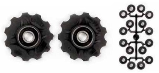 [E2017086] Roldanas Poleas de Cambio Elvedes con Rodamiento 2X11 dientes Universales (Adaptadores de 7v a 11v)
