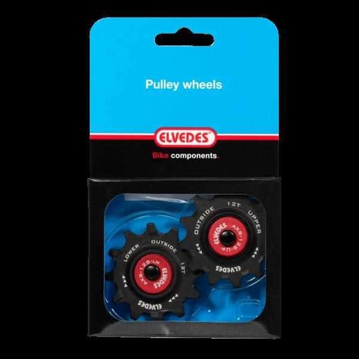 [E2020097] Roldanas Poleas de Cambio Elvedes con Rodamientos CERÁMICOS 2x12 (SRAM Force/Red)