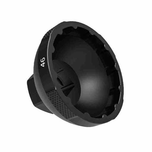 [LB0141] LEBYCLE Llave de pedalier cazoleta AL7075 para dinamométrica 1/2" Ø46mm 12 muescas