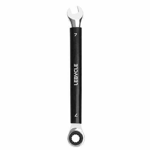 [LB0183] LEBYCLE Llave combinada fija-estrella M7 profesional con carraca 72T, acero cromo-vanadio