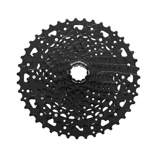 [SRK011] Cassette Sunrace 10v 11-43, araña y piñones aluminio, negro, compatible Shimano CUES