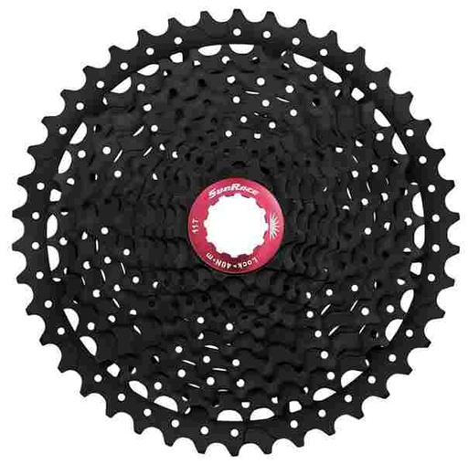 [SRK105] Cassette Sunrace 11v 11-42,negro, araña,cierre y espaciadores aluminio, piñones acero