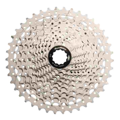 [SRK108] Cassette Sunrace 11v 11-42 araña-cierre-espaciadores aluminio, piñones acero 465g