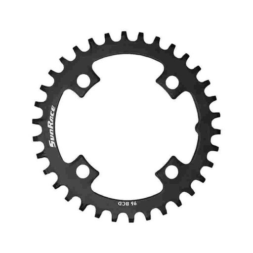 [SRPL34] Plato Sunrace narrow-wide 40T, aluminio, negro, BCD 96
