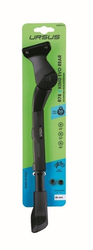 [U78VN01R] Caballete Trasero tornillos 40 mm URSUS KING, 35 kg, Negro, ajustable (allen) 24" a 28"