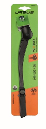 [U92VN00S] Caballete lateral anclaje central URSUS EASY 25 kg, Negro, botón ajuste 24" a 28"